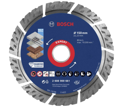 BOSCH TARCZA DIAM.SEGMENT 150x22.23x2.4mm EXPERT MULTI MATERIAL 2608900661
