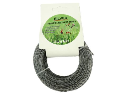 ŻYŁKA TNĄCA 2,65x15  SKRĘCONA/KARBOWANA  /SILVER