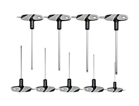 ZESTAW KLUCZY TRZPIENIOWYCH TORX Z RĘKOJEŚCIĄ 9 SZTUK