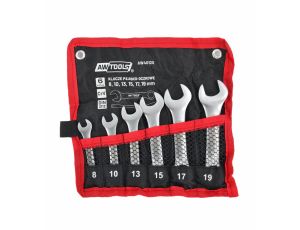 AWTOOLS KLUCZ PŁASKO-OCZKOWY KRÓTKI  KPL. 6szt. /8mm-19mm/ (8,10,13,15,17,19mm)