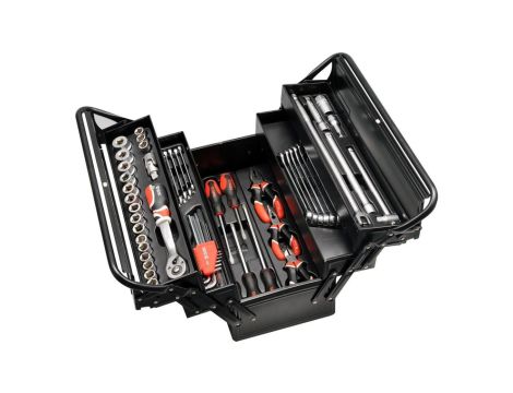 SKRZYNKA Z NARZĘDZIAMI 62SZT