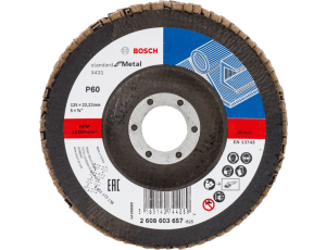 BOSCH ŚCIERNICA LISTKOWA 125mm X431 P 60 STANDARD FOR METAL WYPUKŁA 2608603657