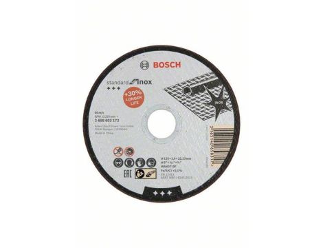 BOSCH TARCZA MET.125mm x 1,6mm x 22mm STANDARD FOR INOX 2608603172