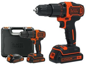 BLACK+DECKER WKRĘTARKA 18V BDCDD186KB 40Nm 2x1,5Ah WALIZKA