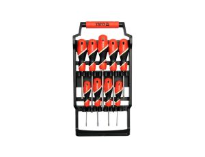 ZESTAW WKRĘTAKÓW PŁASKICH I KRZYŻOWYCH NA STOJAKU 9 SZTUK