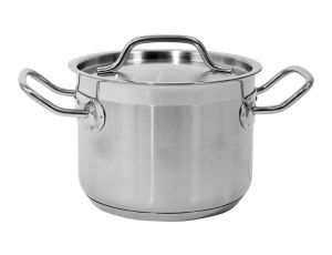 GARNEK WYSOKI Z POKRYWKĄ ZE STALI NIERDZEWNEJ 16X12 CM