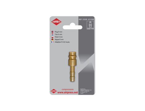 WTYK SZYBKOZŁĄCZKI Z WYJŚCIEM NA WĄŻ 6MM