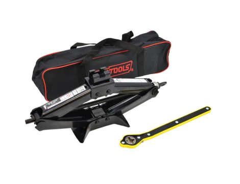 AWTOOLS PODNOŚNIK TRAPEZOWY 2000kg + KLUCZ + TORBA - 2