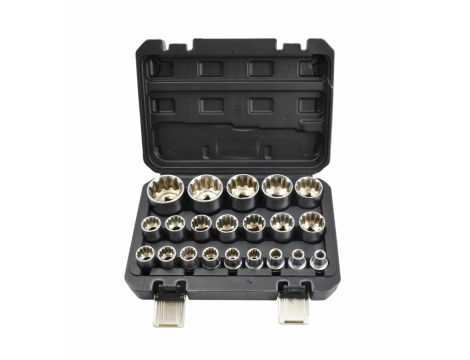 AWTOOLS ZESTAW NASADEK SPLINE 21el. 12-KĄT. BLACK LINE