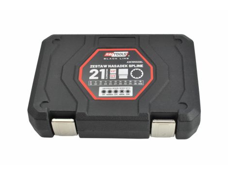 AWTOOLS ZESTAW NASADEK SPLINE 21el. 12-KĄT. BLACK LINE - 2