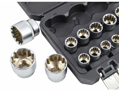 AWTOOLS ZESTAW NASADEK SPLINE 21el. 12-KĄT. BLACK LINE - 3