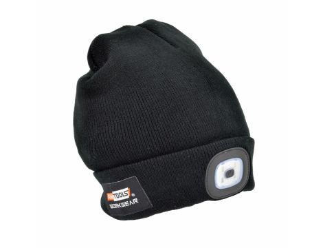 AWTOOLS CZAPKA Z LAMPKĄ LED 80lm CZARNA - 2