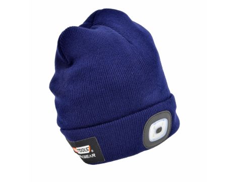 AWTOOLS CZAPKA Z LAMPKĄ LED 80lm GRANATOWA - 3