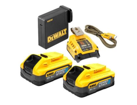 DEWALT ŁADOWARKA / ADAPTER USB +2x5,0Ah POWER STACK