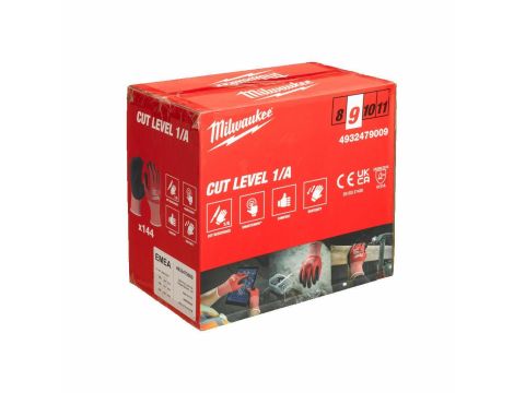 MILWAUKEE RĘKAWICE ODPORNE NA PRZECIĘCIA - POZ. 1 - ROZM L/9 /144szt.