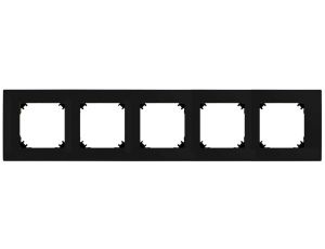 SANTRA ramka pięciokrotna IP20 czarny 4175-09