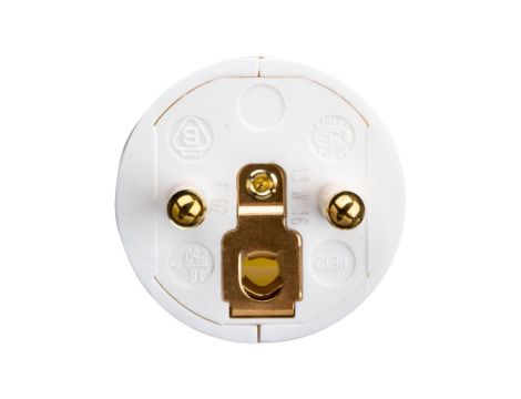 HELMO Wtyczka przenośna kątowa 16A 2P+Z IP20 biala 50101