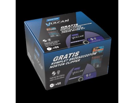 NORTON TARCZA.VULCAN 230 x 1,9mm 50/szt. A46S DO METALU+BRZESZCZOTY