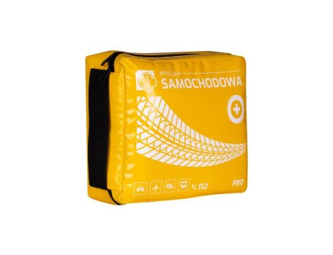 Apteczka pierwszej pomocy samochodowa bogato wyposażona wesja PRO żółta MEDAID