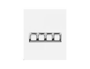 Simon 54 Premium Ramka poczwórna metalowa chrom DR4/63