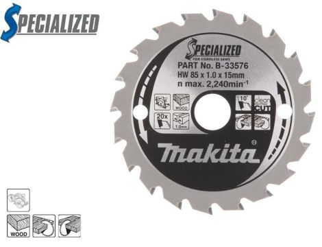 MAKITA PIŁA TARCZOWA   85x15x20z SPECJALIZED DREWNO