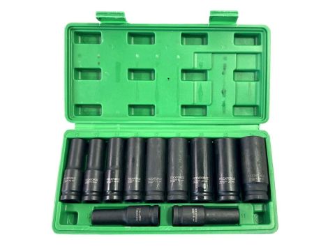 ROCKFORCE NASADKI UDAROWE DŁUGIE 11szt.1/2" 10-24mm /WALIZKA