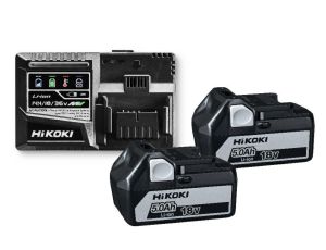 HIKOKI AKUMULATOR 18V 5,0Ah BSL1850 2szt. +ŁADOWARKA UC18YSL3