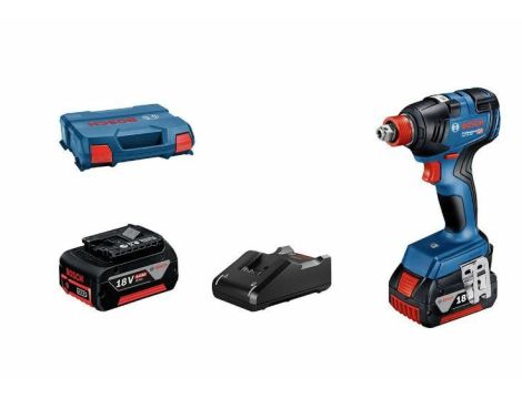 BOSCH KLUCZ UDAROWY 1/2" / HEX 1/4" GDX 18V-200 2x4,0Ah 200Nm L-CASE 06019J2206