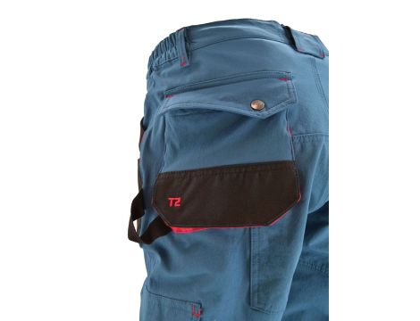 AWTOOLS SPODNIE SPODENKI ROBOCZE ODPINANE NOGAWKI T2/ PETROL/ XXXL - 7