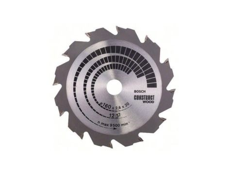 PIŁA TARCZOWA H CONSTRUCT WOOD 160*2,6*20/16Z12