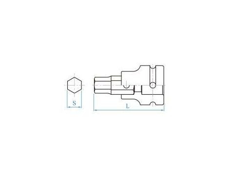 KING TONYNASADKA UDAROWA Z KOŃCÓWKĄ HEX 1" 27mm x 93mm - 2