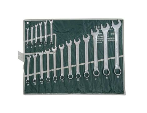 ROCKFORCE KLUCZ PŁASKO-OCZKOWY kpl.18el. (8-32mm) -6kąt.