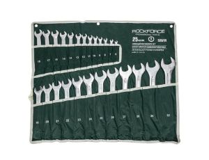 ROCKFORCE KLUCZ PŁASKO-OCZKOWY kpl.25el. (6-32mm)