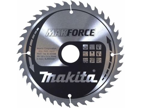 MAKITA PIŁA TARCZOWA  180x30x40z MAKFORCE DREWNO