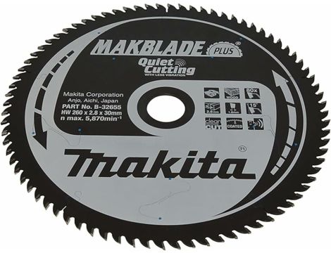 MAKITA PIŁA TARCZOWA  260x30x80z MAKBLADE PLUS DREWNO