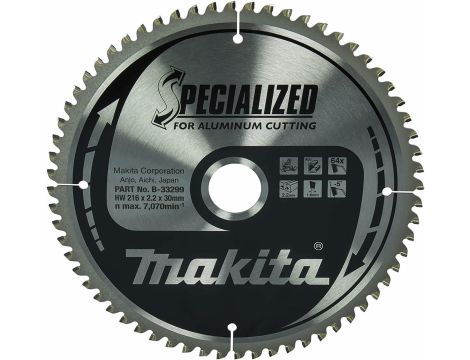 MAKITA PIŁA TARCZOWA  216x30x64z SPECJALIZED ALUMINIUM