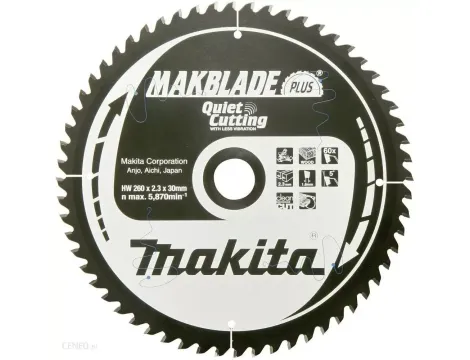 MAKITA PIŁA TARCZOWA  260x30x48z MAKBLADE PLUS DREWNO