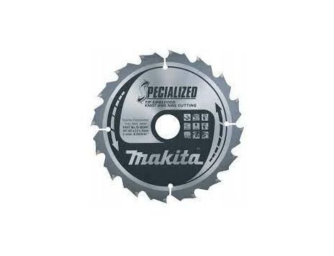 MAKITA PIŁA TARCZOWA  185x30x16z SPECJALIZED DREWNO (Z GWOŹDZIAMI I SĘKAMI) >>>B-33043