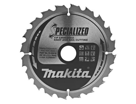 MAKITA PIŁA TARCZOWA  185x30x20z SPECJALIZED DREWNO (Z GWOŹDZIAMI I SĘKAMI) >>>B-33102