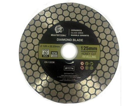 TARCZA DIAMENTOWA 125mm x 1,5mm x 22,2mm HONEY CUT  INDIAN PROFESSIONAL - 3