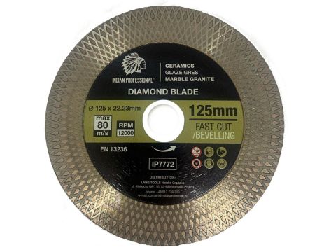 TARCZA DIAMENTOWA 125mm x 1,9mm x 22,2mm FAST CUT  INDIAN PROFESSIONAL - 3