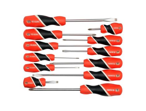 ZESTAW WKRĘTAKÓW PŁASKICH I KRZYŻOWYCH 12 SZTUK