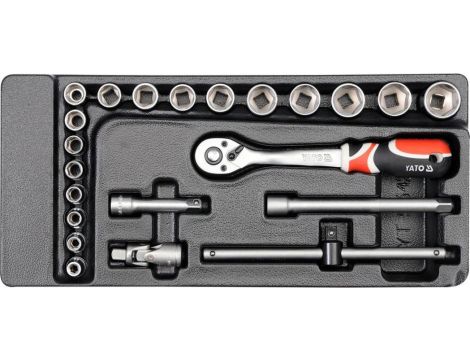 WKŁAD DO SZUFLADY ZESTAW KLUCZY NASADOWYCH 3/8 22 CZĘŚCI