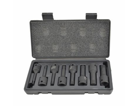 AWTOOLS KLUCZE UDAROWE TRZPIENIOWE SPLINE 8szt. BLACK LINE