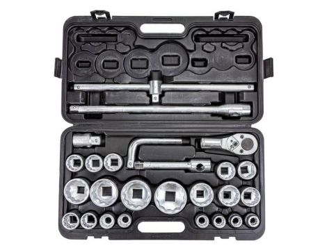 ROCKFORCE ZESTAW KLUCZY NASADOWYCH 26el. 3/4" - 1"  12KĄT.