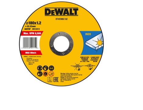 DEWALT TARCZA METAL 180x1,6mm INOX