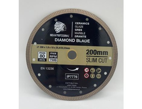 TARCZA DIAMENTOWA 200mm SLIM CUT  INDIAN PROFESSIONAL