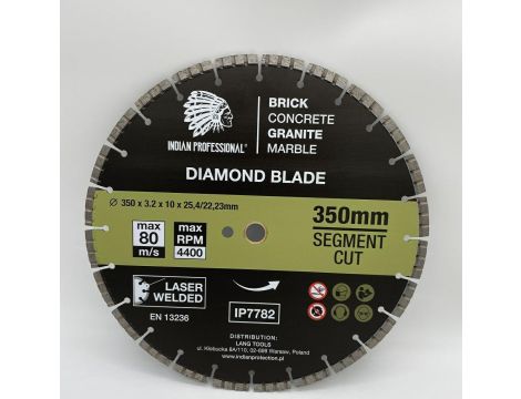 TARCZA DIAMENTOWA 350mm SEGMENT TURBO CUT  INDIAN PROFESSIONAL