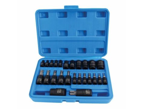 SATRA  KLUCZE NASADOWE TORX/E 1/4"3/8"1/2" 25el.