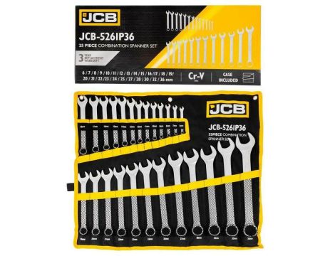 JCB KLUCZ PŁASKO-OCZKOWY kpl.25el. (6-36mm)
